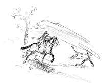 Cowboy Hunting Illustration